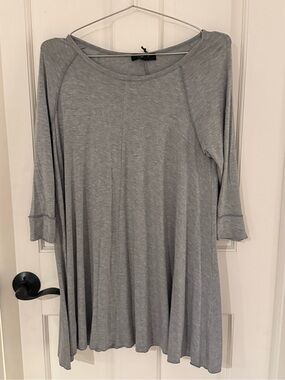 NWT Comfy USA Gray Swing Tunic Top XS Made in USA